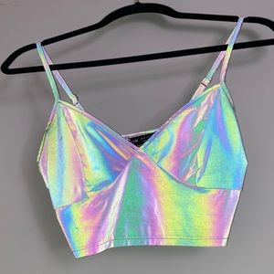 Holographic crop top /bralette